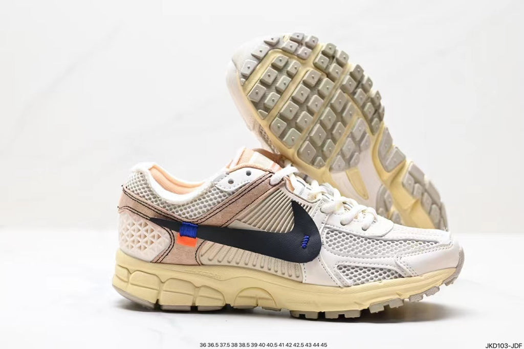 Nike Air Zoom Vomero 5 Running Shoes, in White and Beige - product image from the listing.