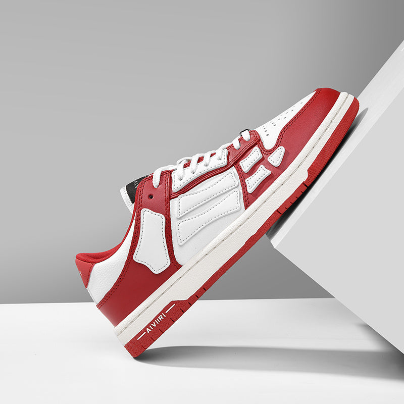AIVIIRI Low-Top Sneakers in Red and White MFS003-324 - product image from the listing.