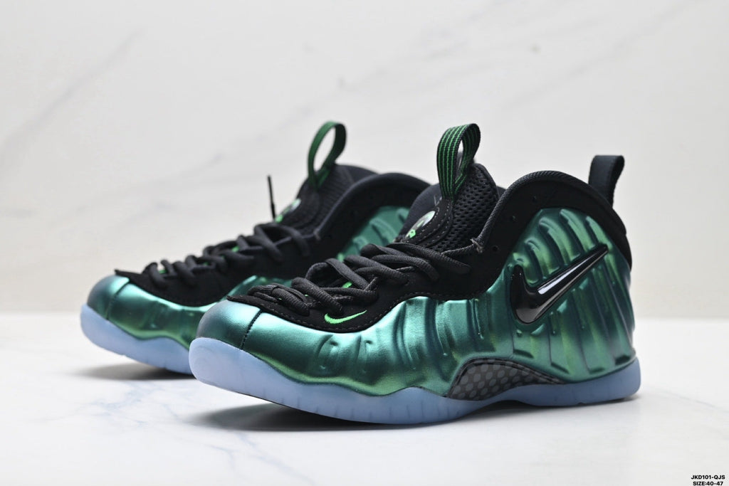 Nike Air Foamposite One Huarache Sneakers in Black Green - product image from the listing.