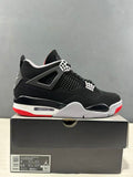 Air Jordan 4 Retro Bred Black Red Sneakers IX8180-001 - product image from the listing.