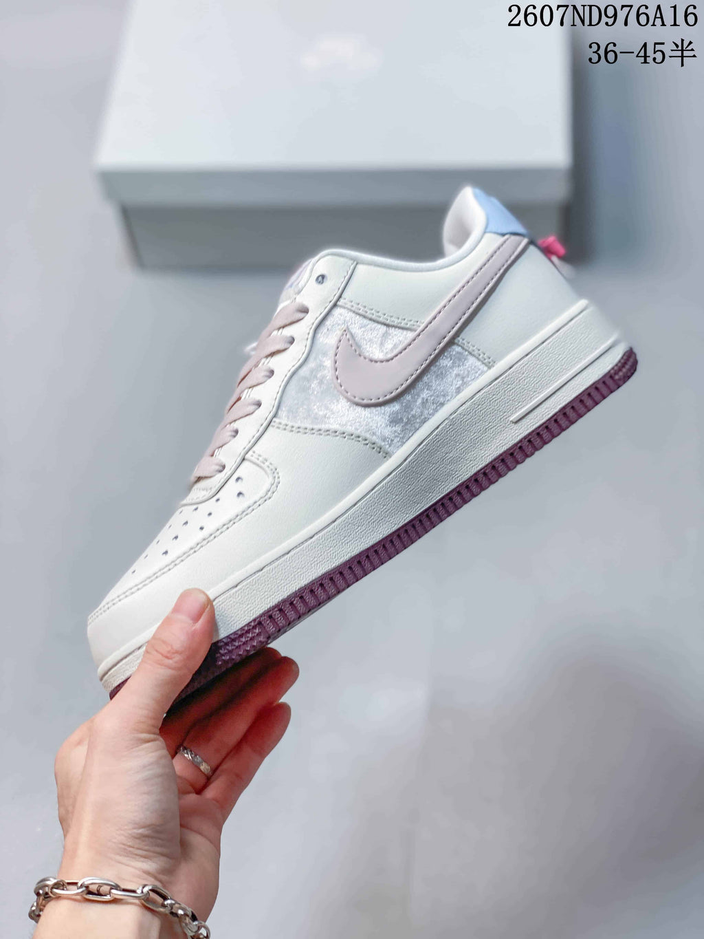 Nike Air Force 1 '07 Low White Pink Snake Year Trainers - product image from the listing.