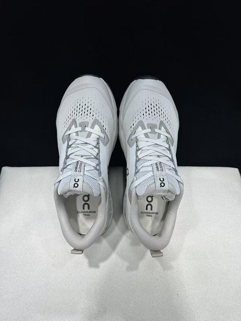 Gray and White On Cloudsurfer Trail 2 Shoes - product image from the listing.