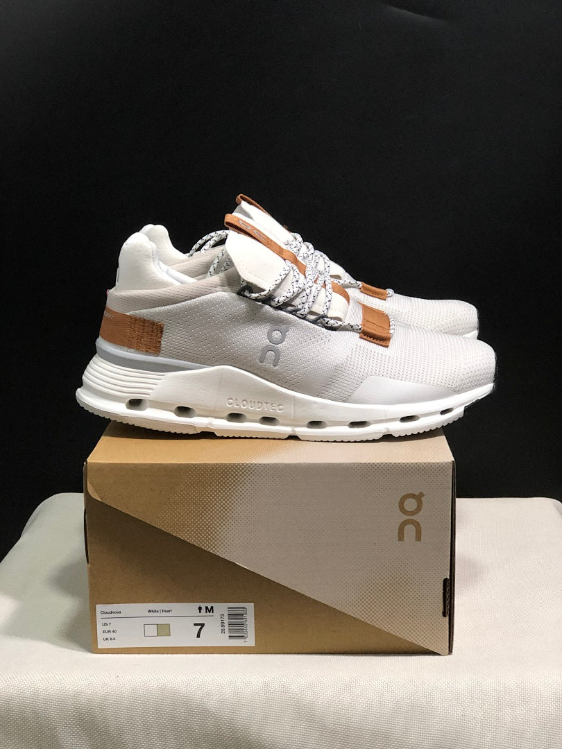 White Pearl On Cloudnova 1 Sneakers - product image from the listing.