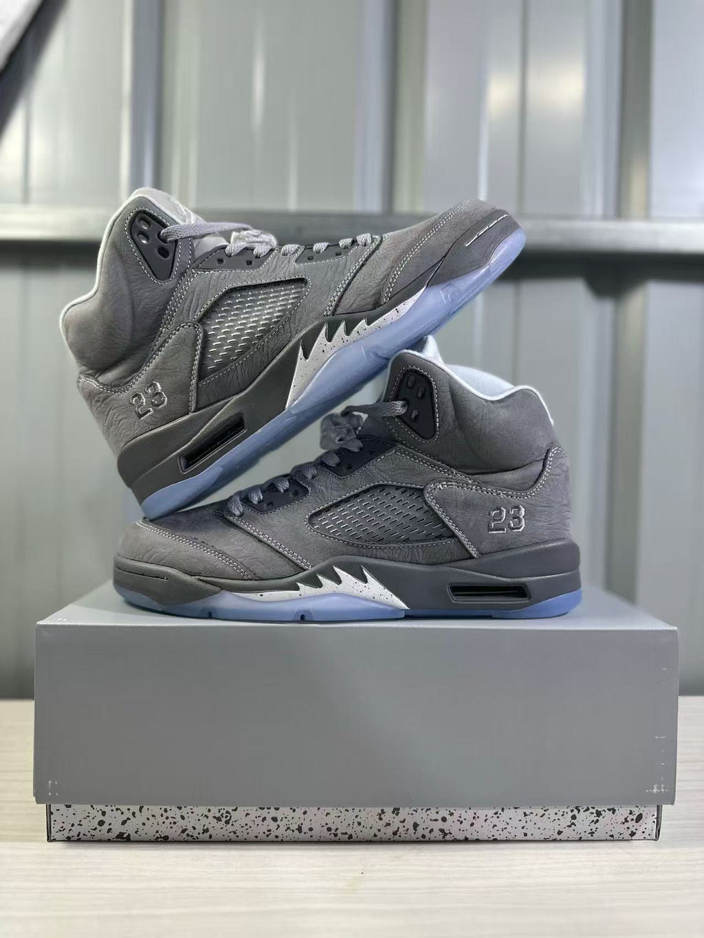 Air Jordan 5 Sneakers in Wolf Grey DD0587-002 - product image from the listing.