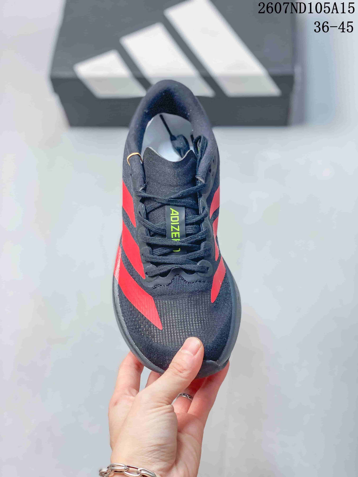 Adidas Adizero Evo SL Running Sneakers in Black Red 2607ND105A15 - product image from the listing.