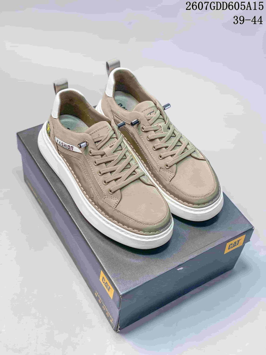 Taupe and Charcoal CAT 2607GDD605A15 Casual Sneakers - product image from the listing.