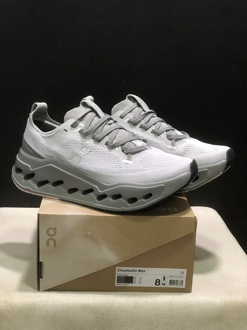 On Cloudsurfer Max Running Shoes, Alloy in Grey - product image from the listing.