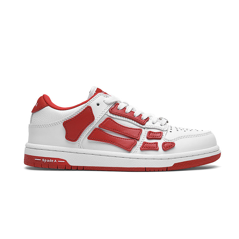 Low-Top Sneakers in White and Red MFS003-124 - product image from the listing.