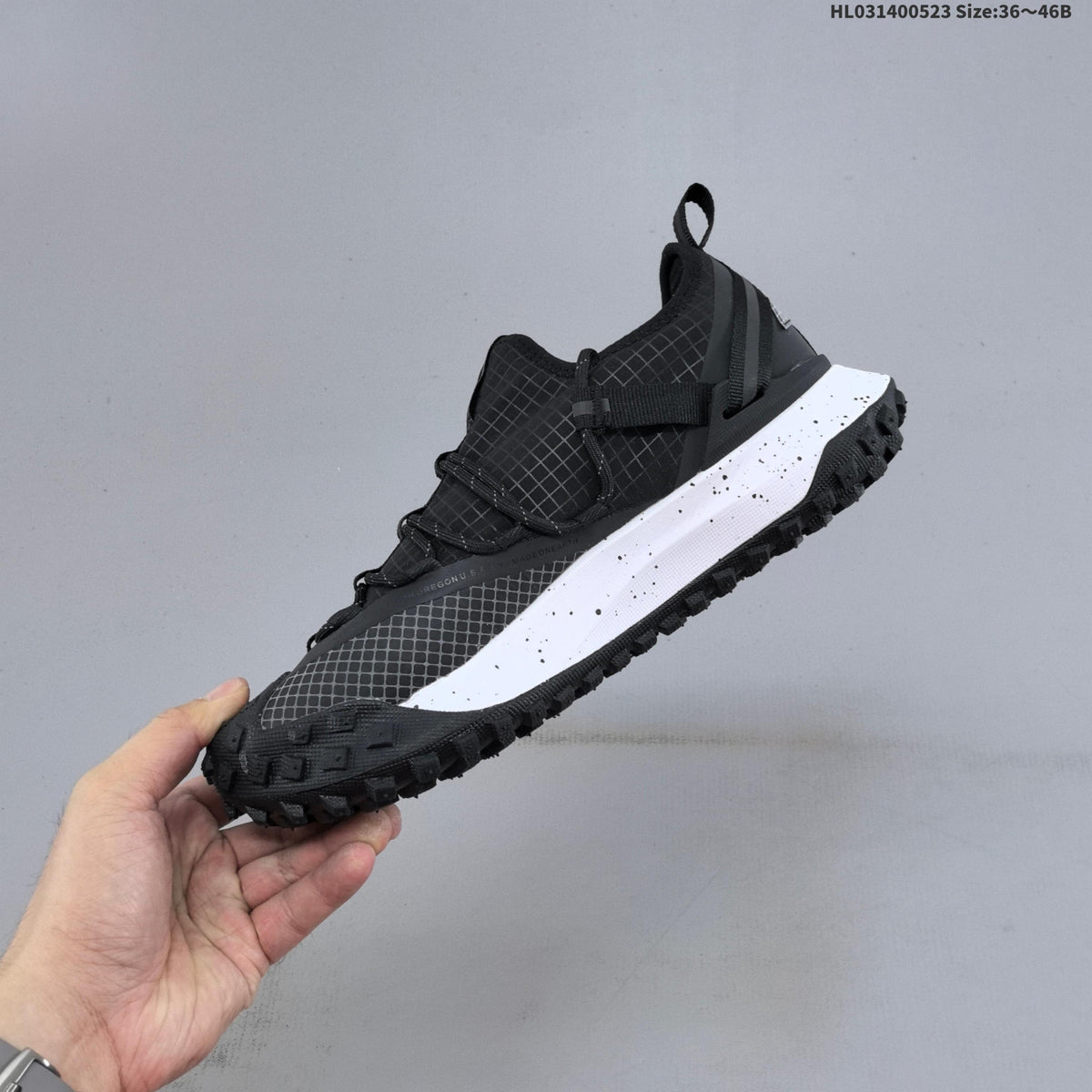 Nike ACG Mountain Fly Low GTX Trail Sneakers in Black - product image from the listing.