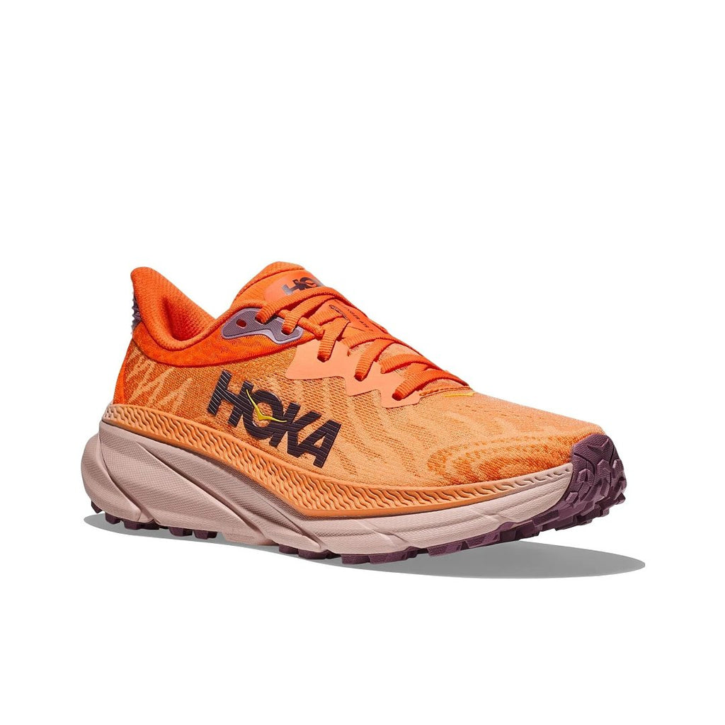 HOKA Challenger 7 Trail Running Shoes in Orange - product image from the listing.