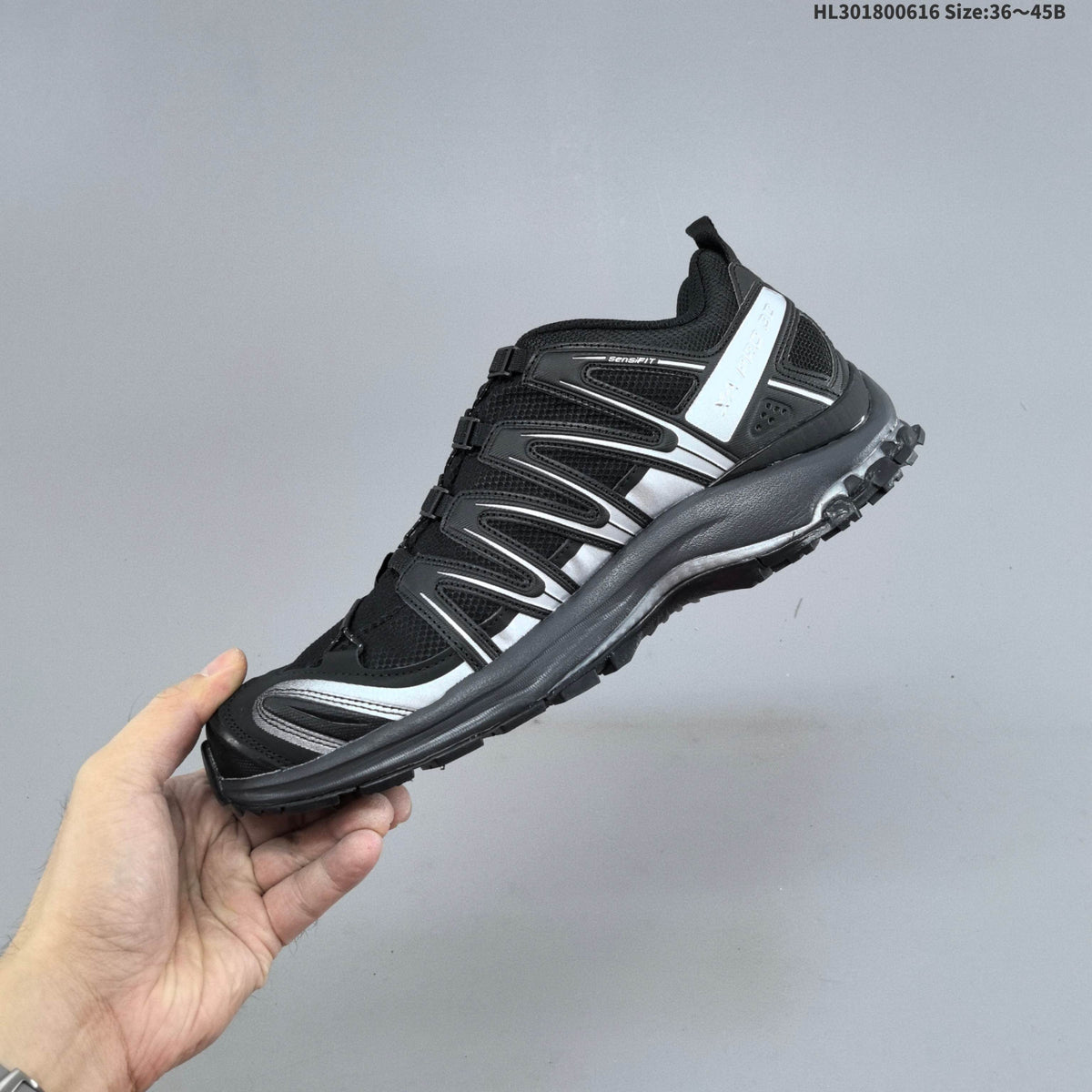 Salomon XA Pro 3D GTX Trail Shoes for Running, Black/Silver - product image from the listing.