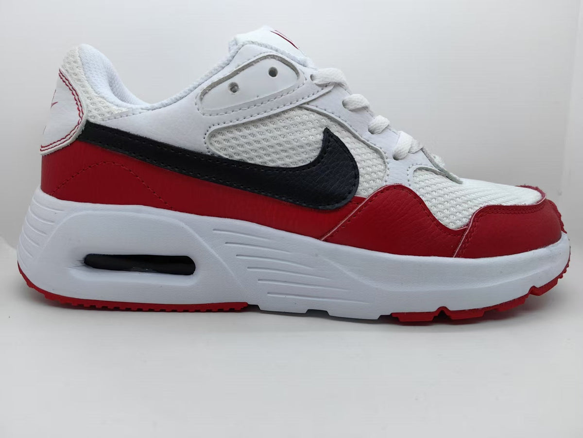 Nike Air Max 90 Sneakers in White Red Black - product image from the listing.