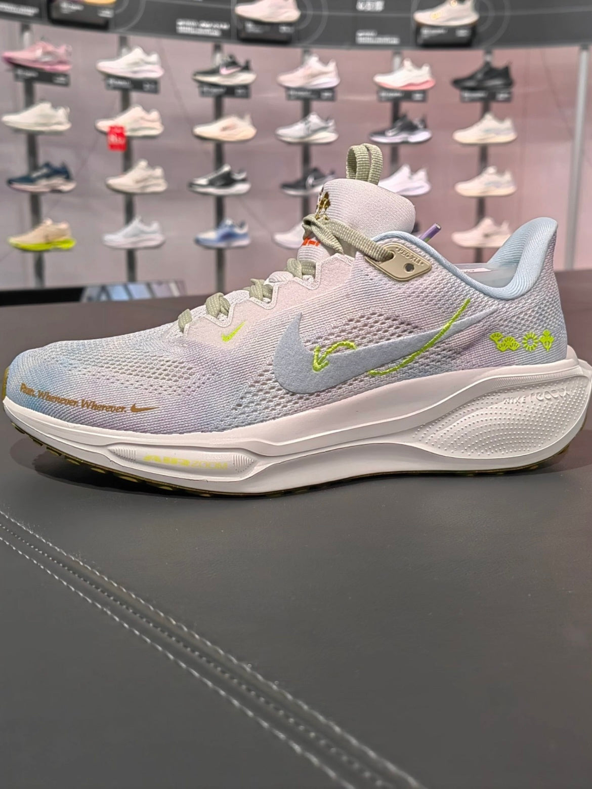 Nike Pegasus 41 Running Shoes in White and Green HQ3465-143 - product image from the listing.