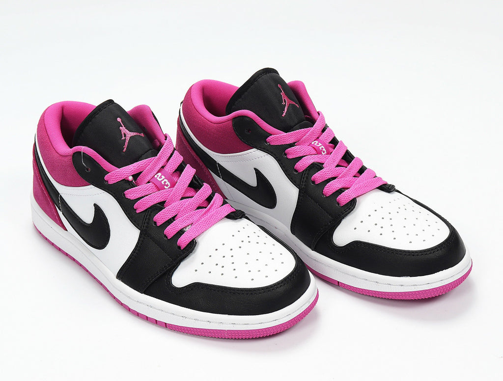 Jordan 1 Low Raspberry Sneakers in Pink Black White CK3022-005 - product image from the listing.