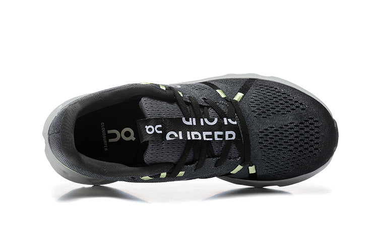 Black and Glacier On Cloudsurfer Running Shoes - product image from the listing.
