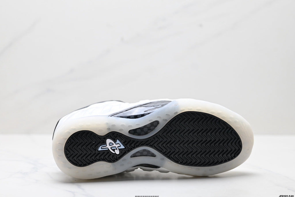 Nike Air Foamposite One Penny Sneakers in White and Black - product image from the listing.