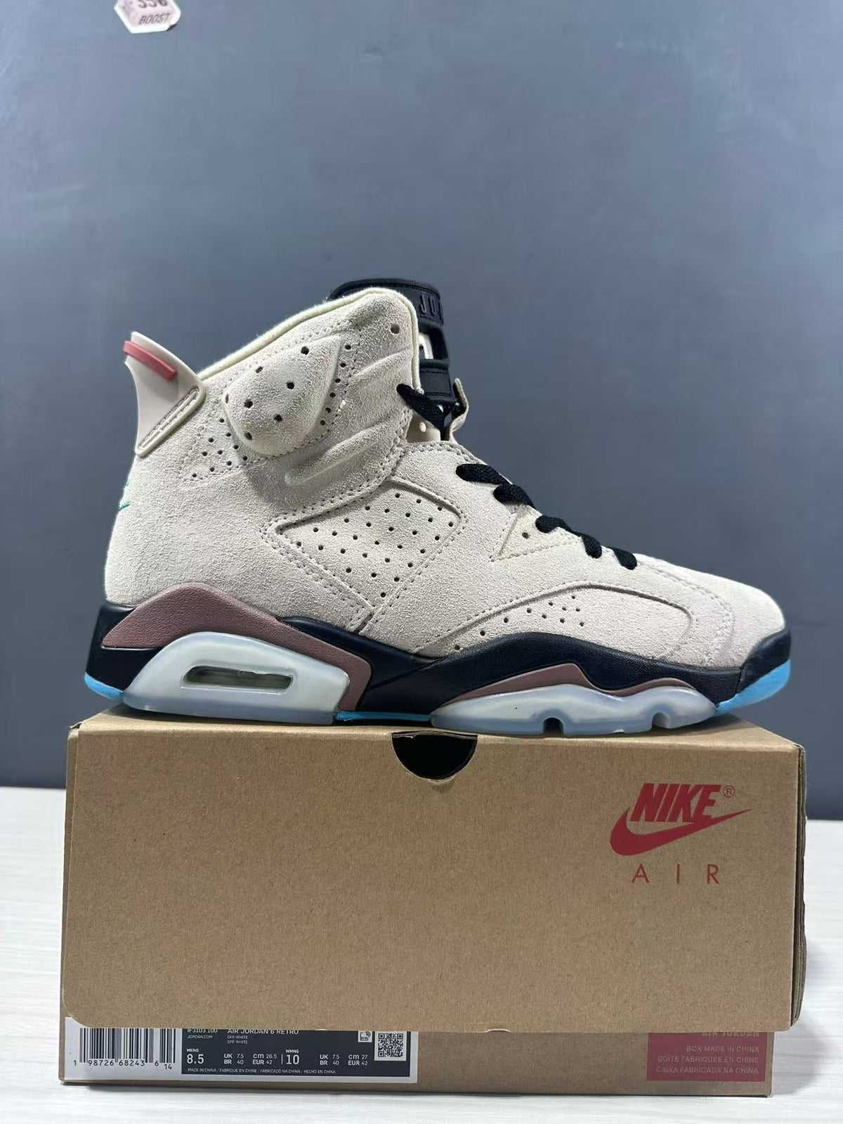 Air Jordan 6 High-Top Sneakers Light Brown IF3103-100 - product image from the listing.