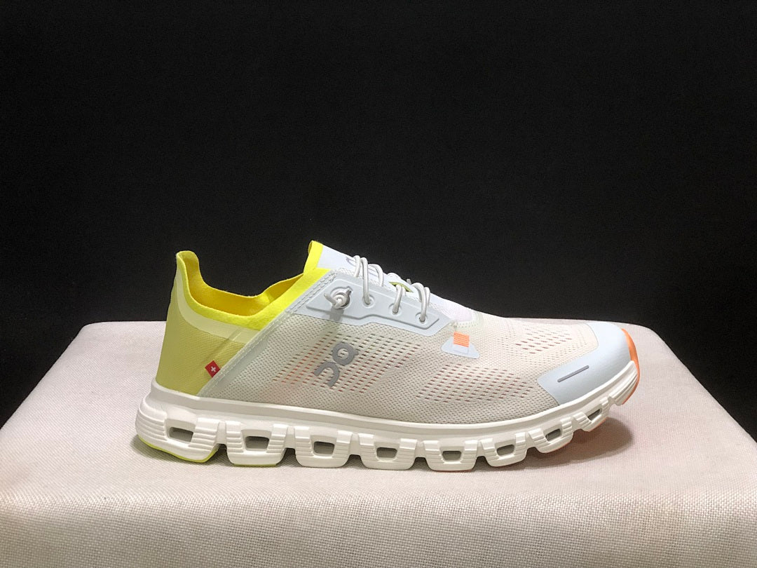On Cloud 6 Coast Sneakers in Ivory, in Yellow and Orange - product image from the listing.