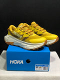 Yellow HOKA Skyline Float X Trail Running Shoes - product image from the listing.