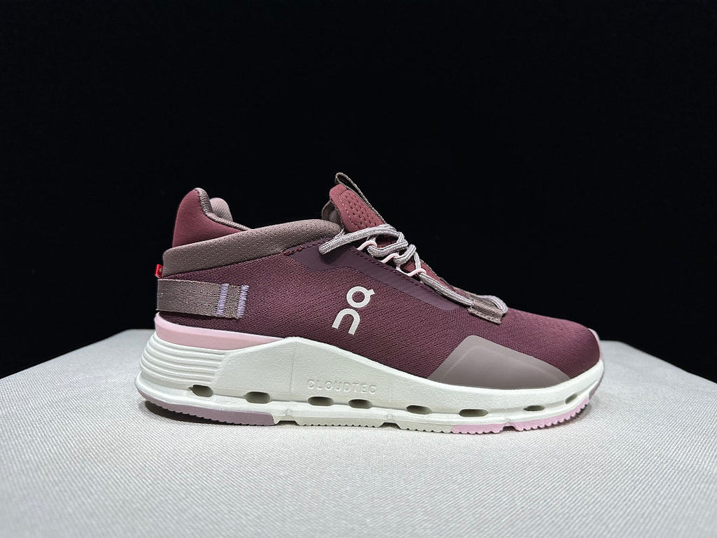 On Cloudnova 2 Trainers in Maroon and Peony - product image from the listing.