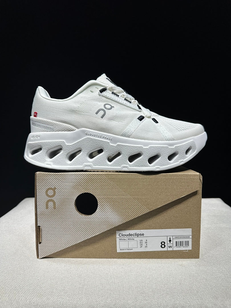 On Cloudeclipse Running Sneakers in White - product image from the listing.