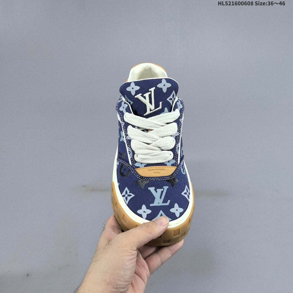 Louis Vuitton Tilted Low Trainers Blue Monogram - product image from the listing.