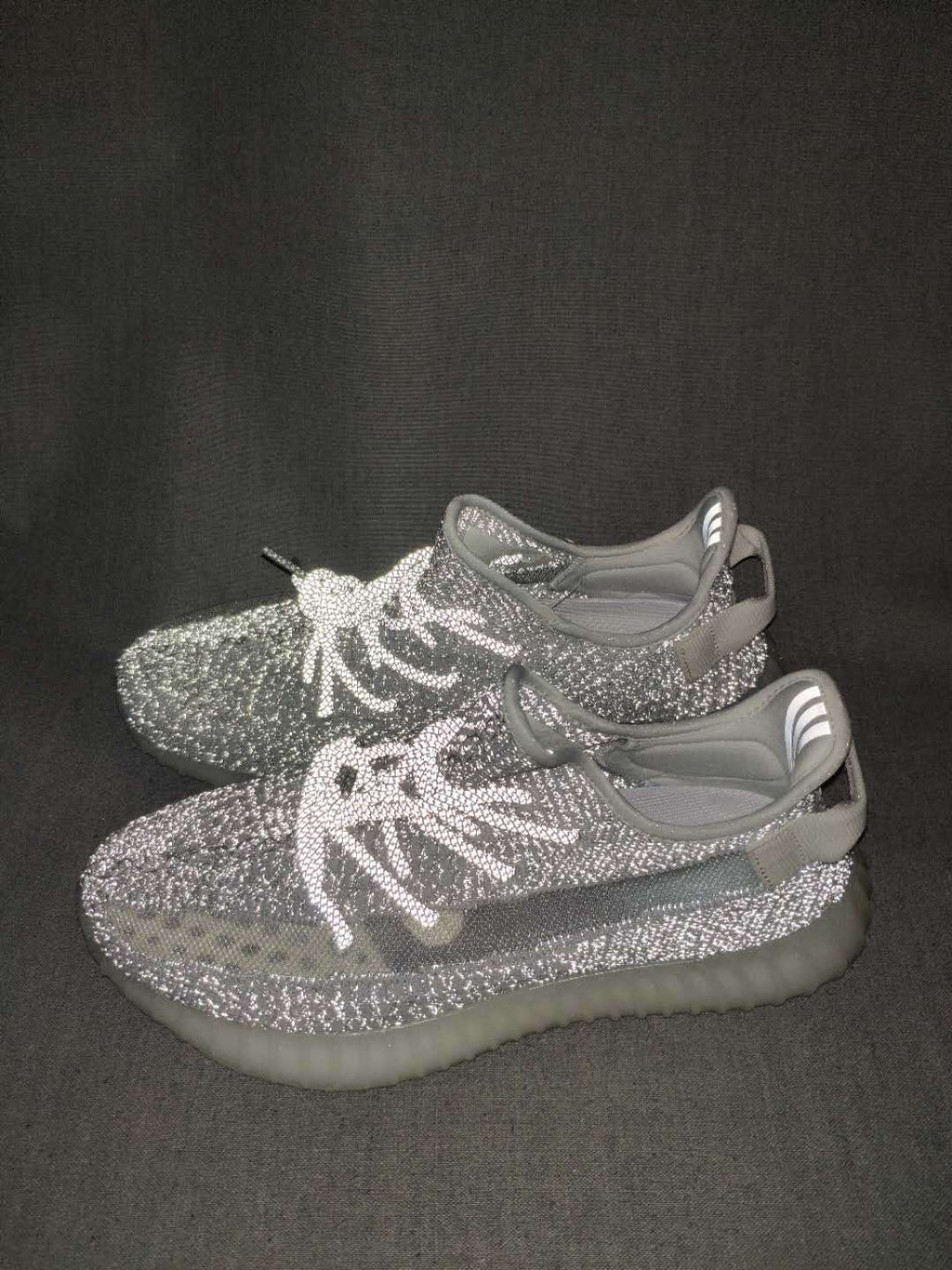 Yeezy Boost 350 V2 Sneakers in Gray Knit - product image from the listing.