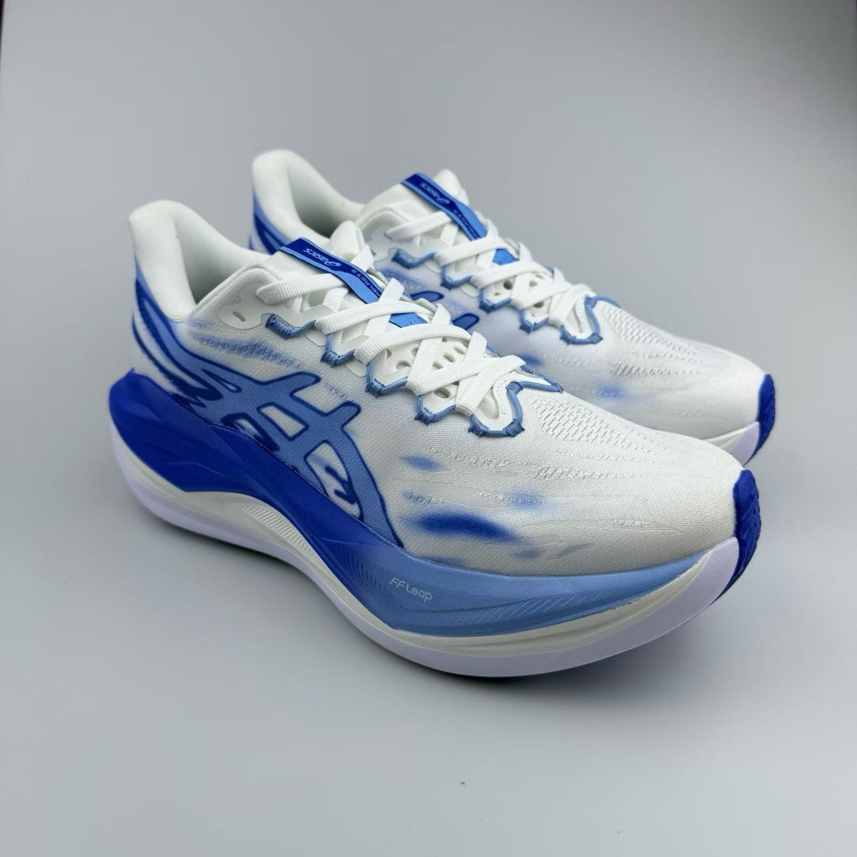 ASICS GEL-KAYANO 14 Running Sneakers in White Blue 1013A177-600 - product image from the listing.