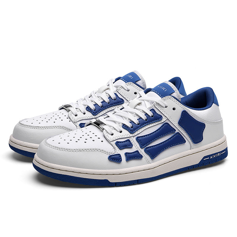 Low-Top Sneakers in White and Blue MFS003-123 - product image from the listing.
