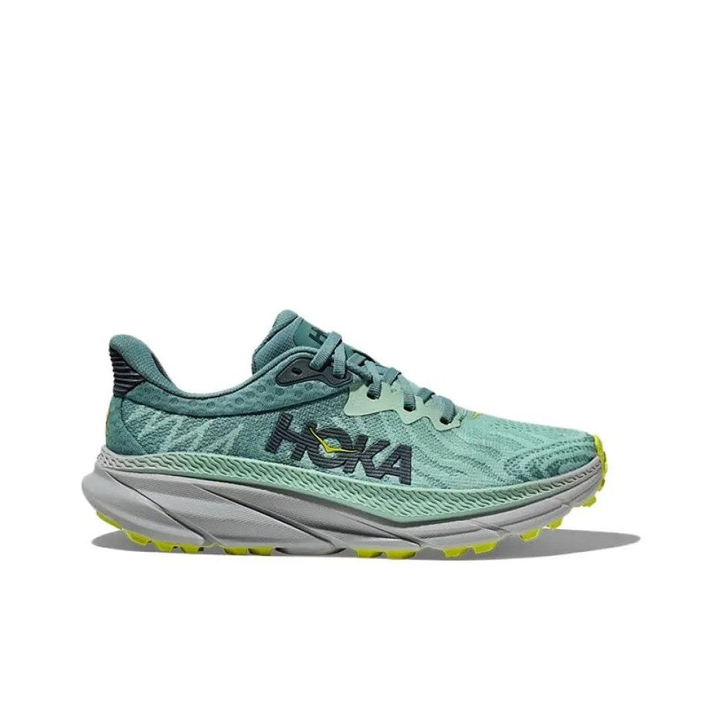 Teal HOKA Challenger 7 Trail Running Shoes - product image from the listing.