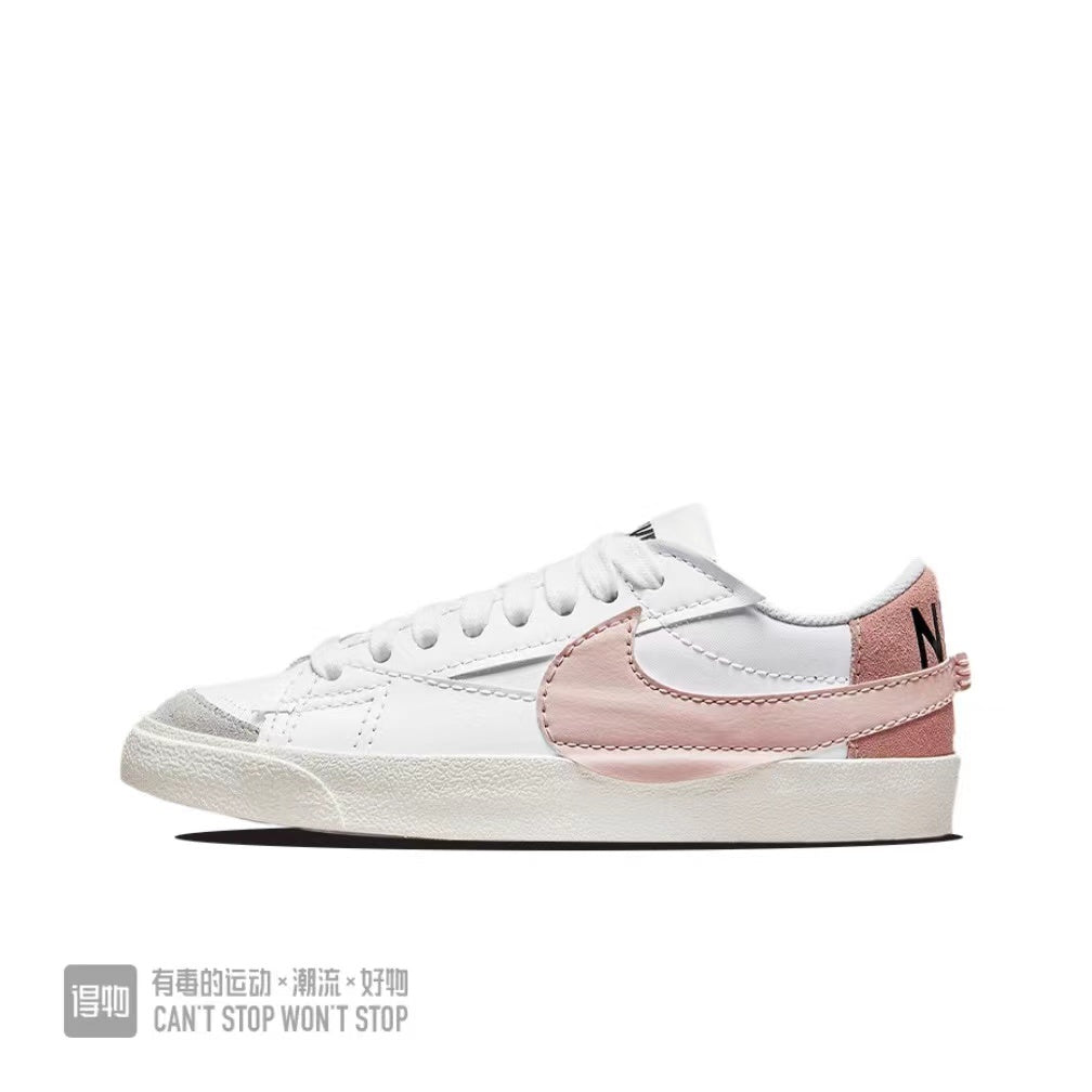 Nike Blazer Low 07 Sneakers in White Pink - product image from the listing.