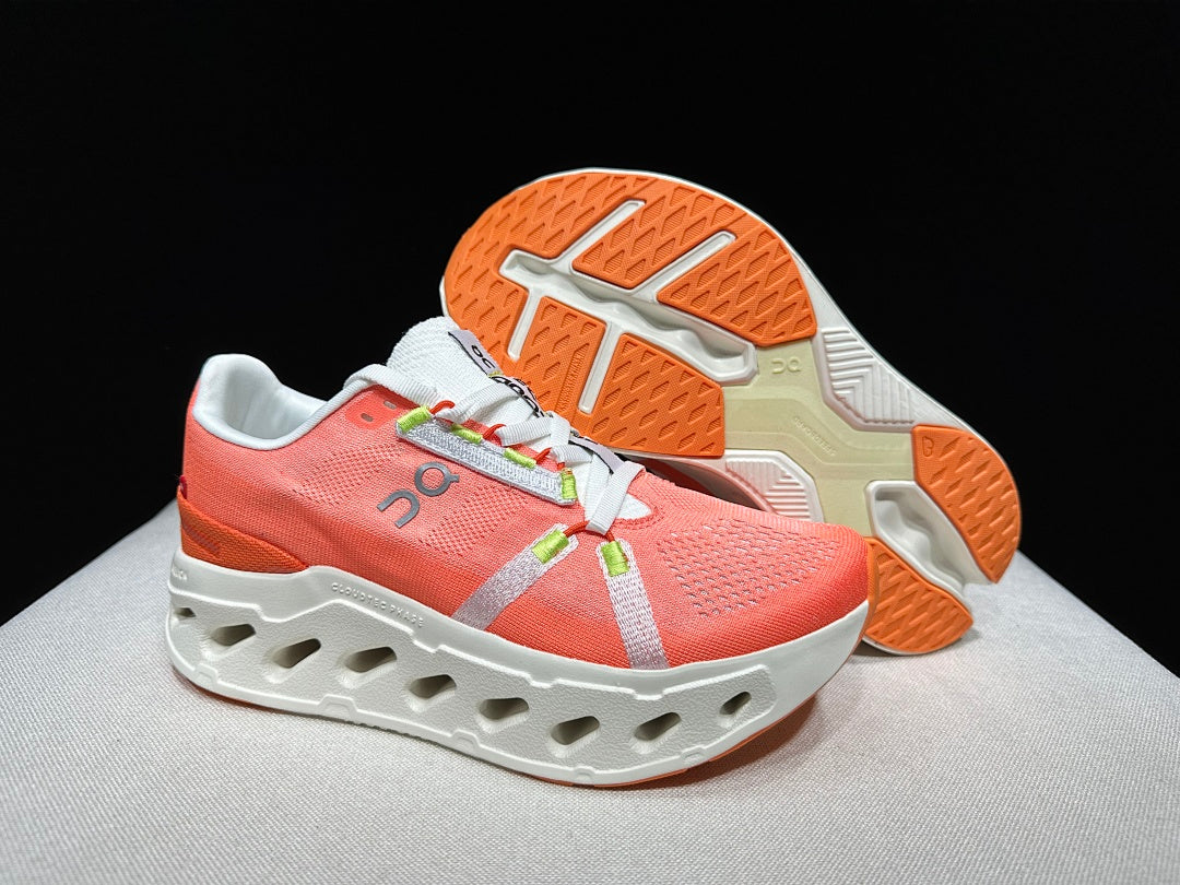 On Cloud Eclipse Running Shoes in Flame and in Ivory - product image from the listing.