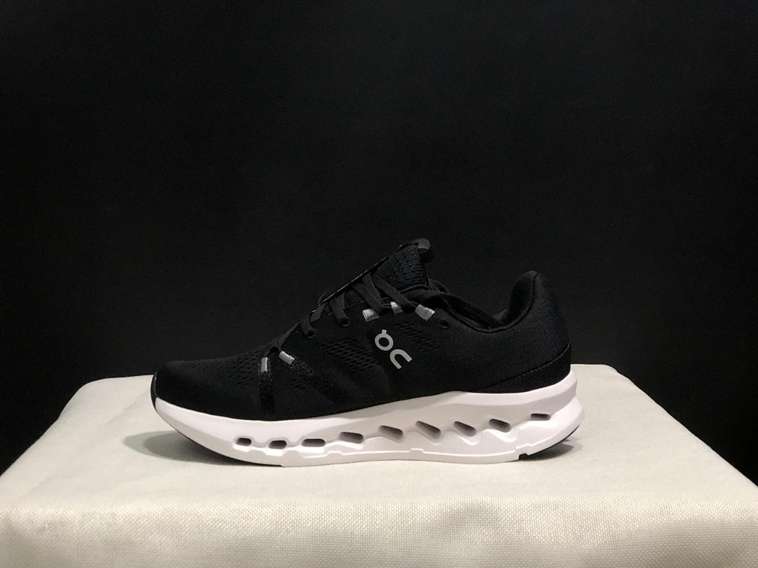 On Cloudsurfer Running Shoes in Black and White - product image from the listing.