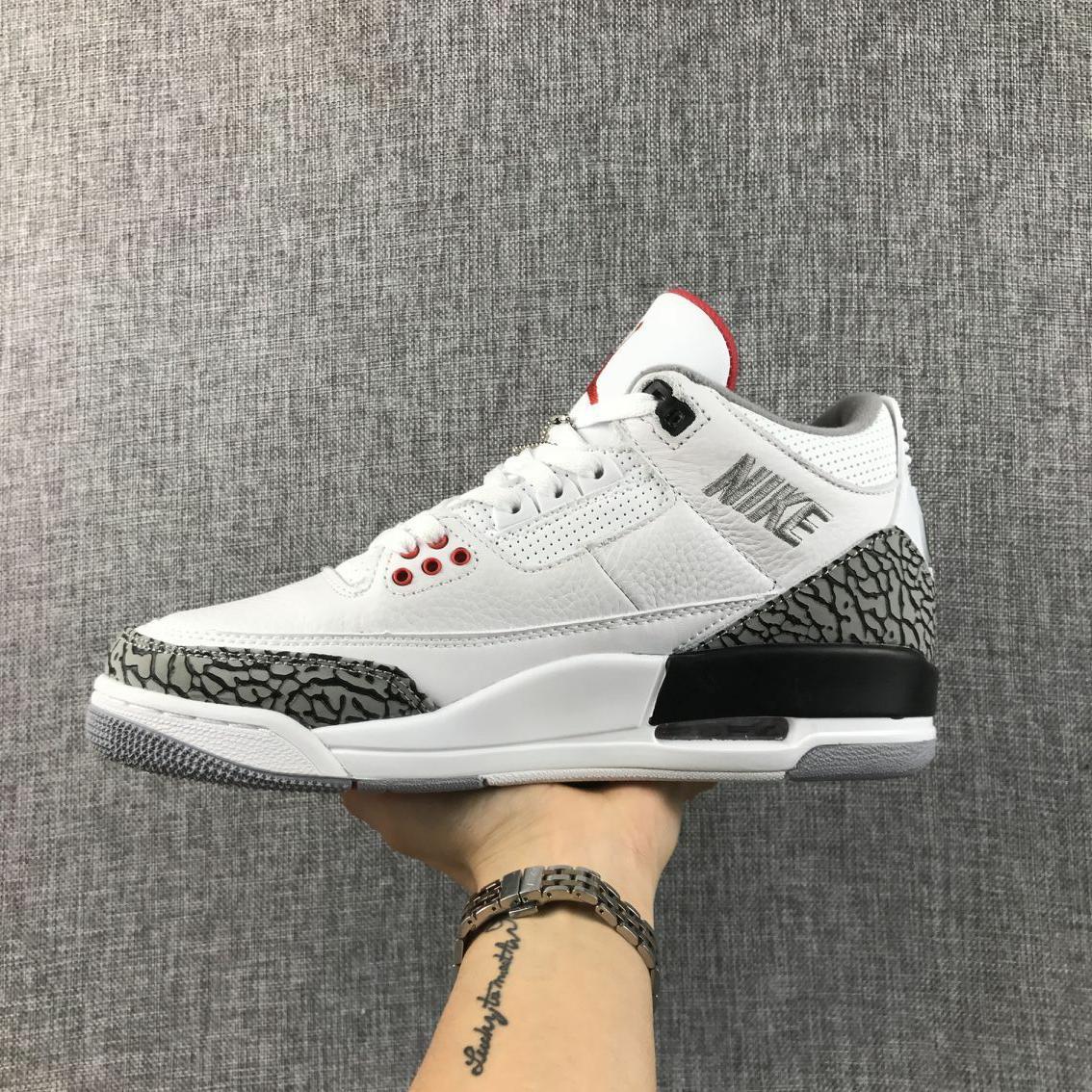 White Cement Sneakers - Air Jordan 3 Retro - product image from the listing.