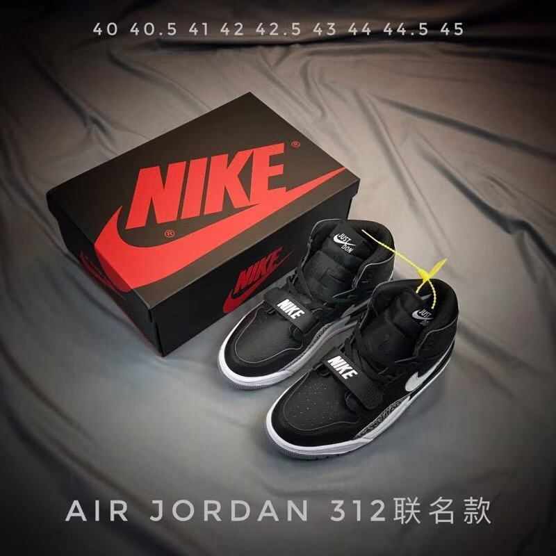Air Jordan Legacy 312 High-Top Sneakers in Black and White - product image from the listing.