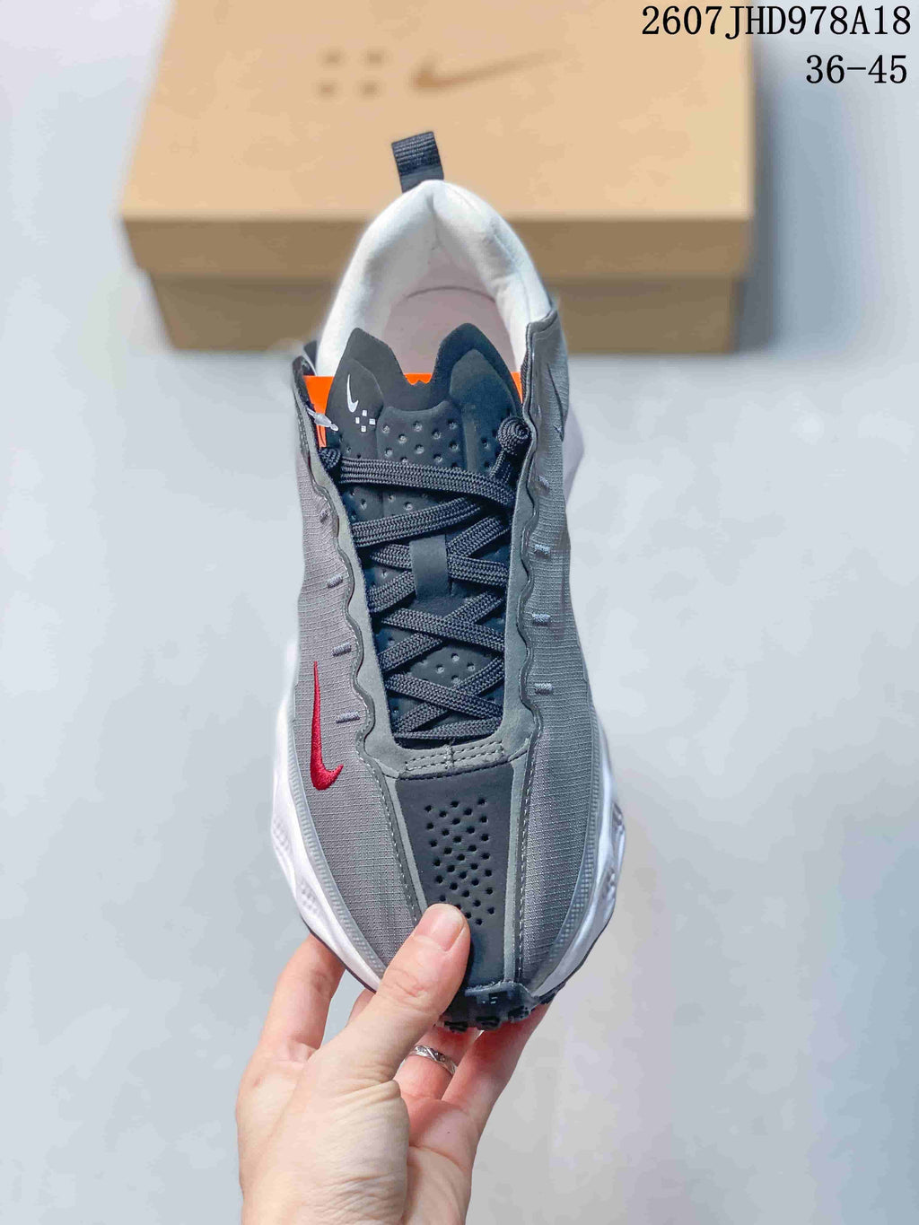 Nike Ava Rover HS Sneakers in Gray White Red 2607JHD978A18 - product image from the listing.