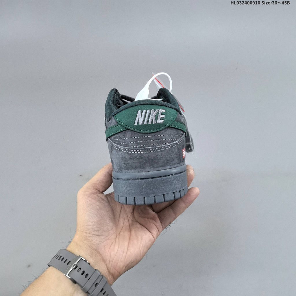 Nike Dunk SB Low Supreme Sneakers in Green Grey - product image from the listing.