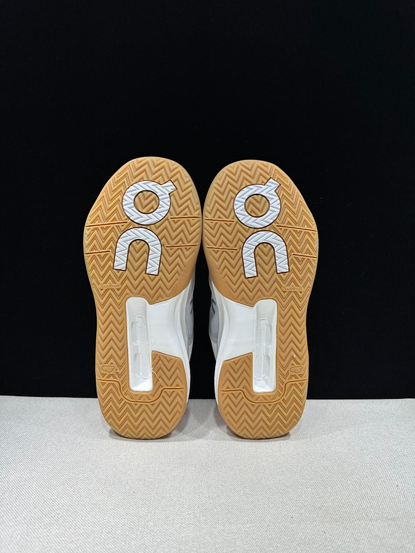 On THE ROGER Advantage Pro Sneakers in Light Grey Orange - product image from the listing.