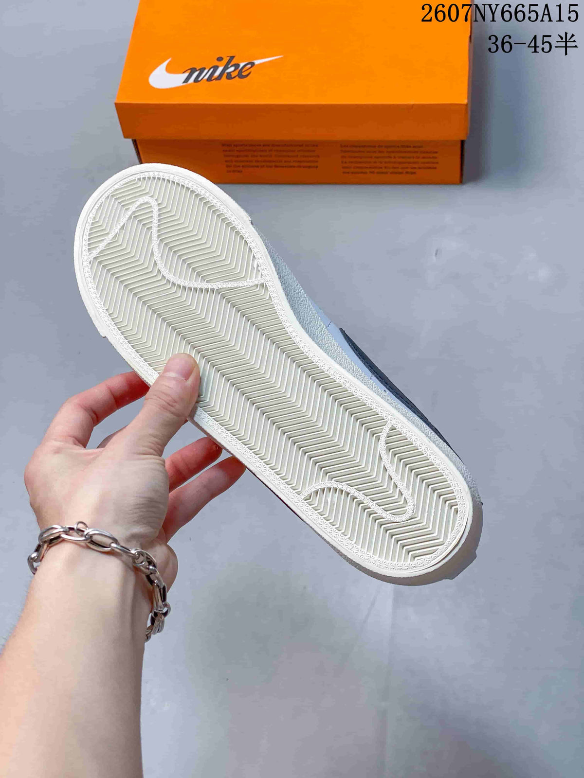 Nike Blazer Low Premium Sneakers in White Black CI9888-001 - product image from the listing.
