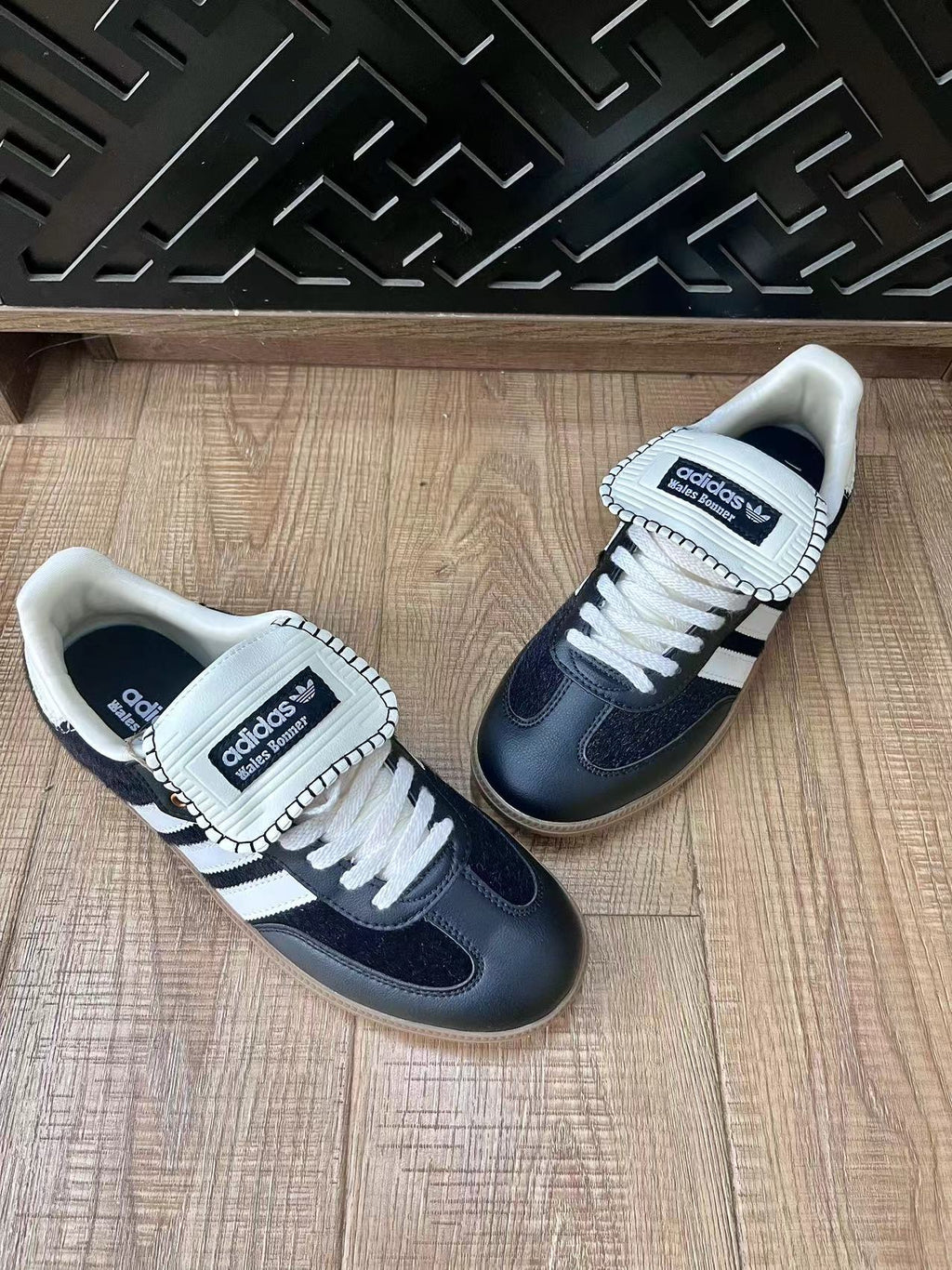 Black and White adidas Wales Bonner Sneakers - product image from the listing.