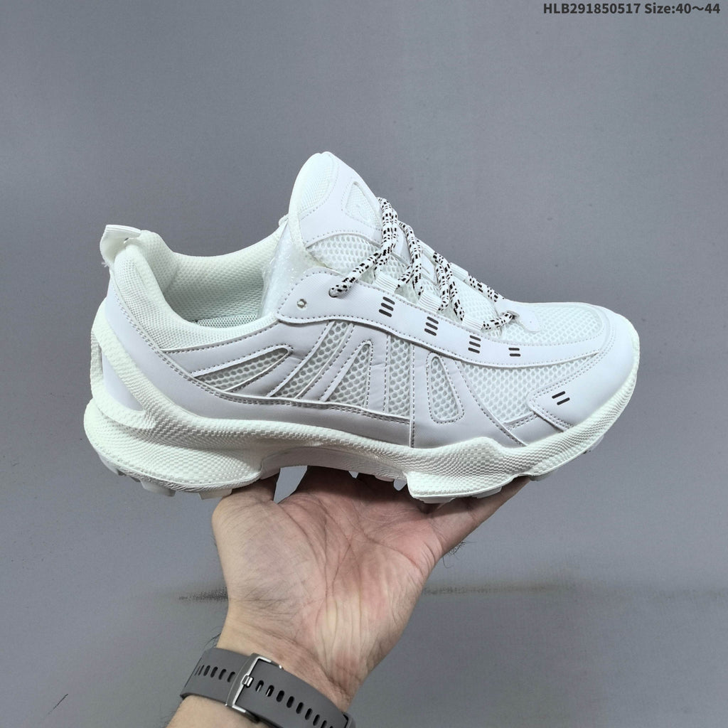 Black and White Ecco Biom C-Trail Low-Top Sneakers - product image from the listing.