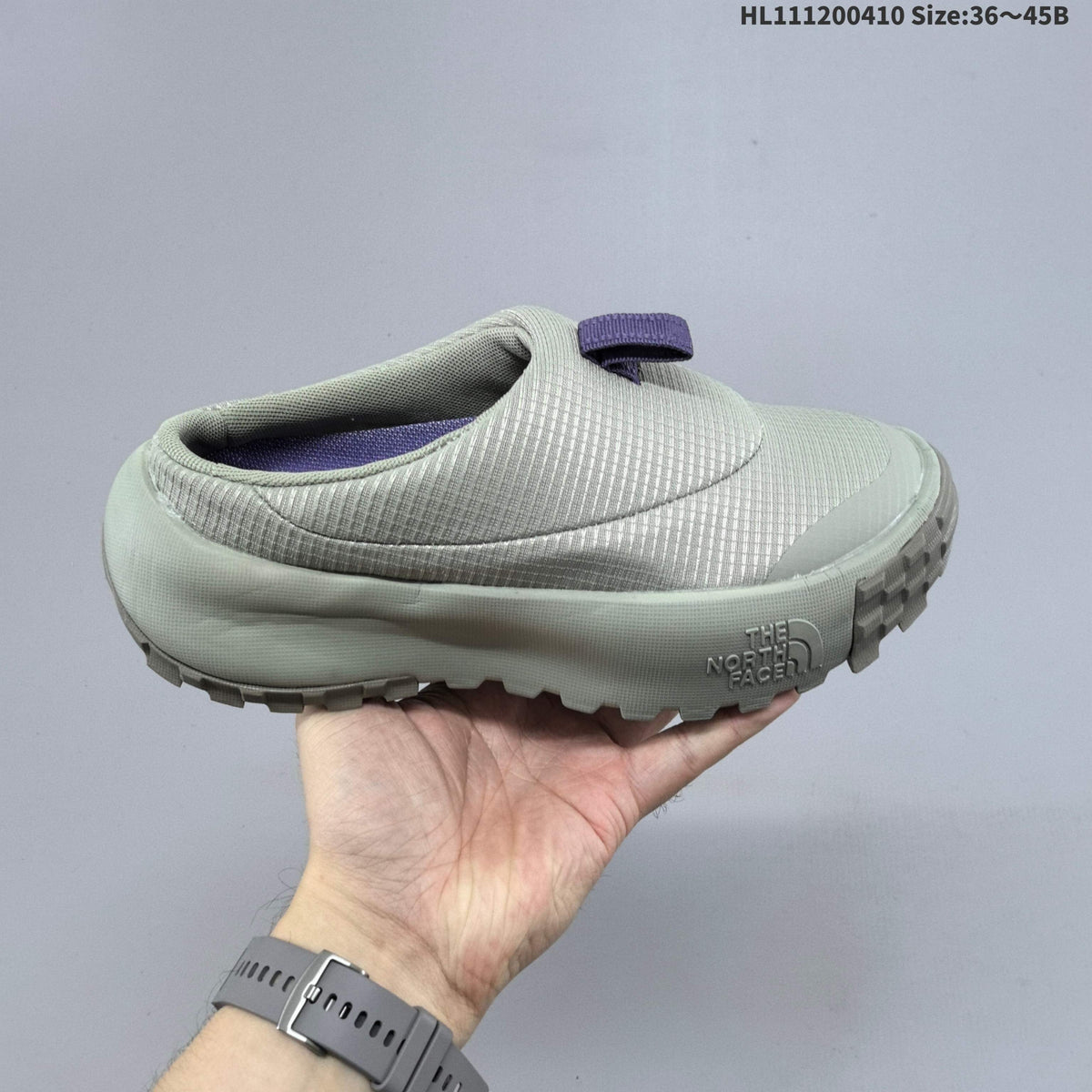 The North Face W Never Stop Mule Slip-On Shoes, Sage in Green - product image from the listing.