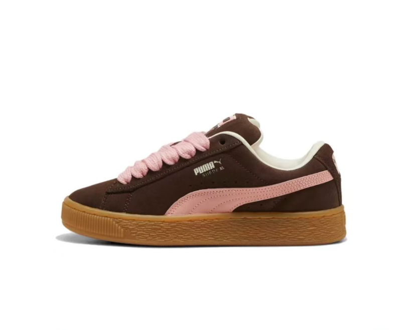 PUMA Suede XL Sneakers in Brown and Pink - product image from the listing.