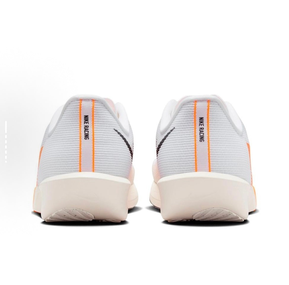 Nike Air Zoom Rival Fly 4 Running Shoes in White Orange FV6040-101 - product image from the listing.