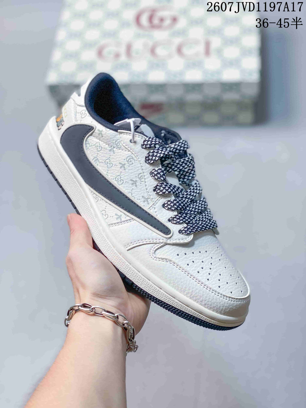 Air Jordan Low White Grey Sneakers 2607JVD1197A17 - product image from the listing.