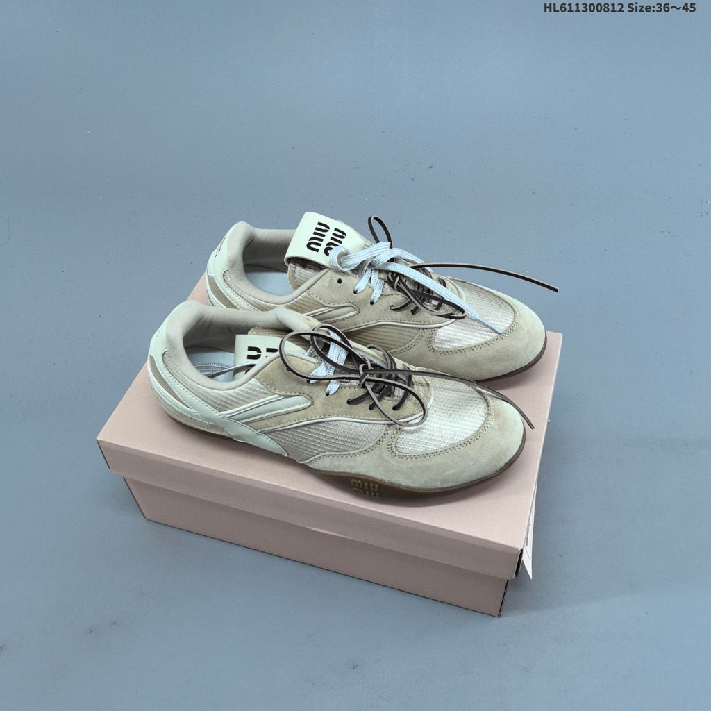 Miu Miu x New Balance 530 SL Low-Top Sneakers in Beige - product image from the listing.
