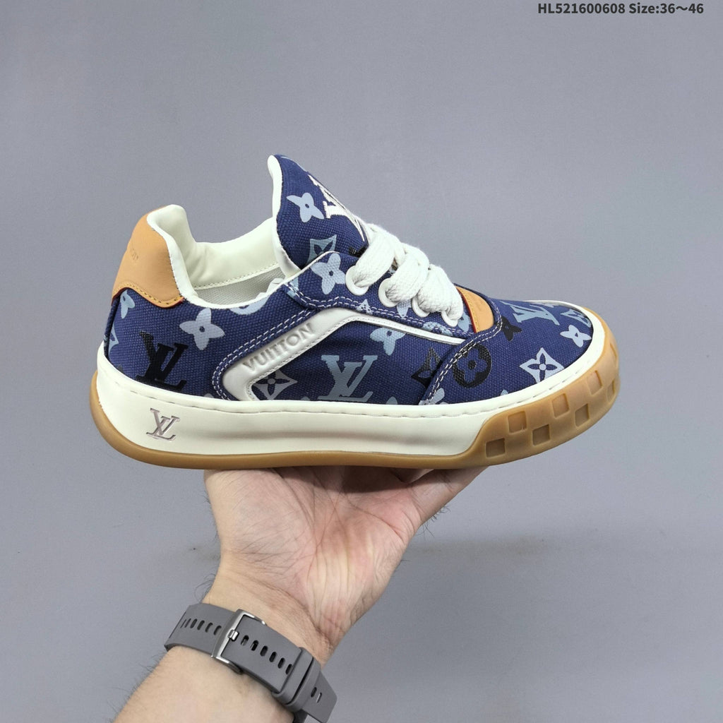 Louis Vuitton Tilted Low Trainers Blue Monogram - product image from the listing.