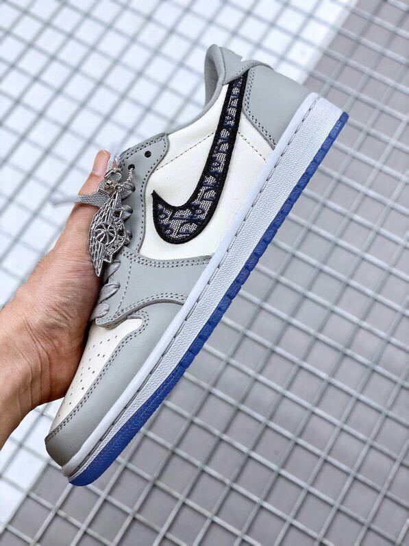 Dior x Air Jordan 1 Low Sneakers CN8608-002 in Grey - product image from the listing.
