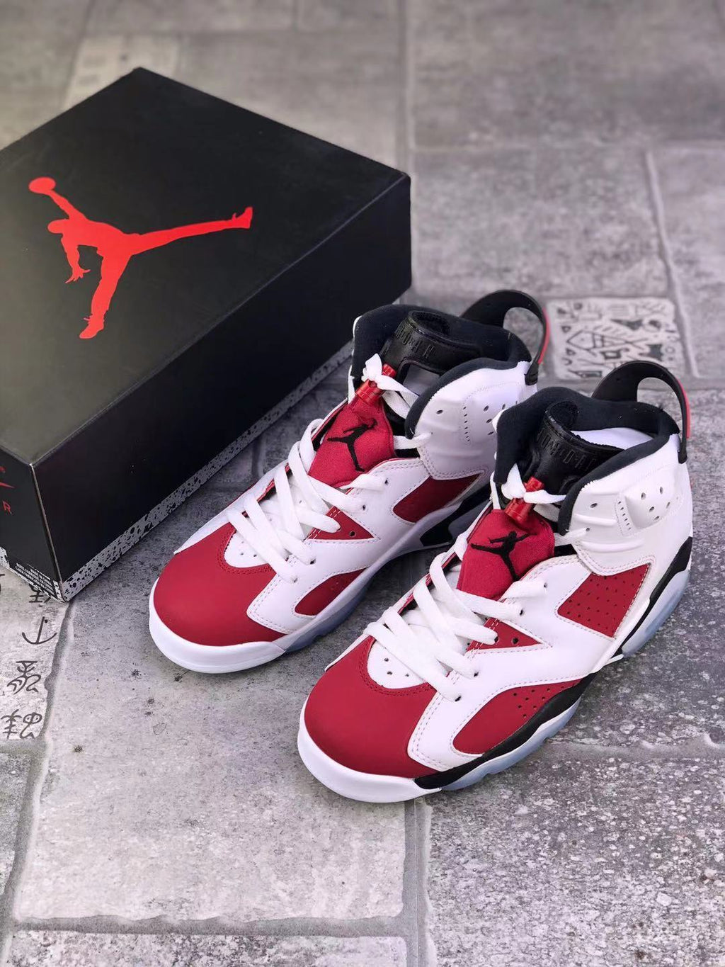 Air Jordan 6 Gatorade Sneakers Red White CT8529-106 - product image from the listing.