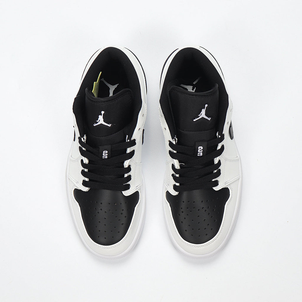 Air Jordan 1 Low Panda Black White Sneakers 553560-103 - product image from the listing.